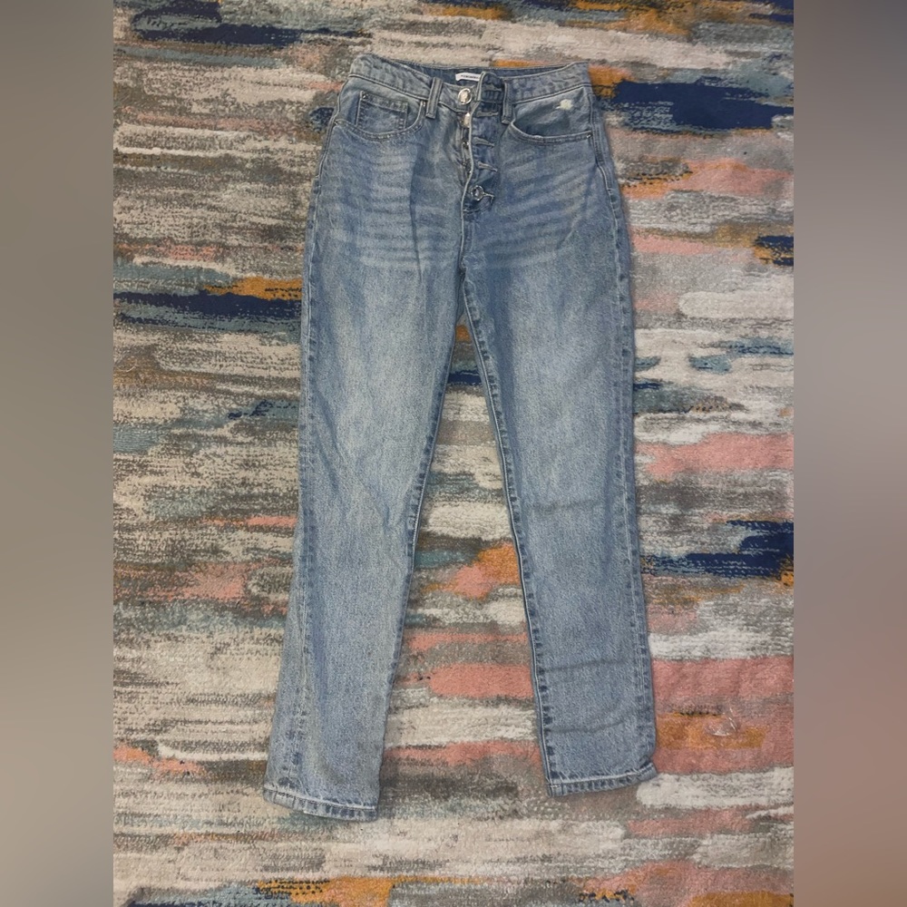 WeWoreWhat high waisted button up jeans